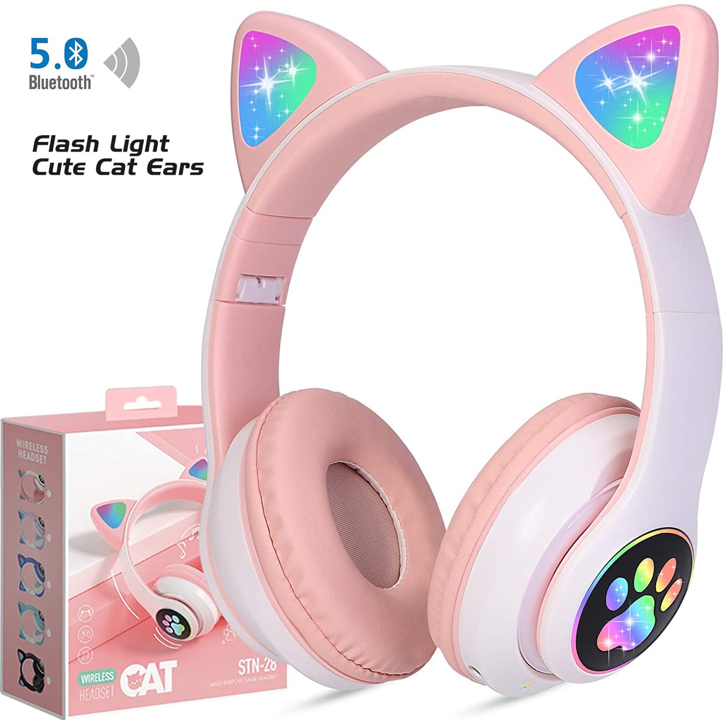 Bluetooth 5.0 Cat Ear Headphones - beautyscout