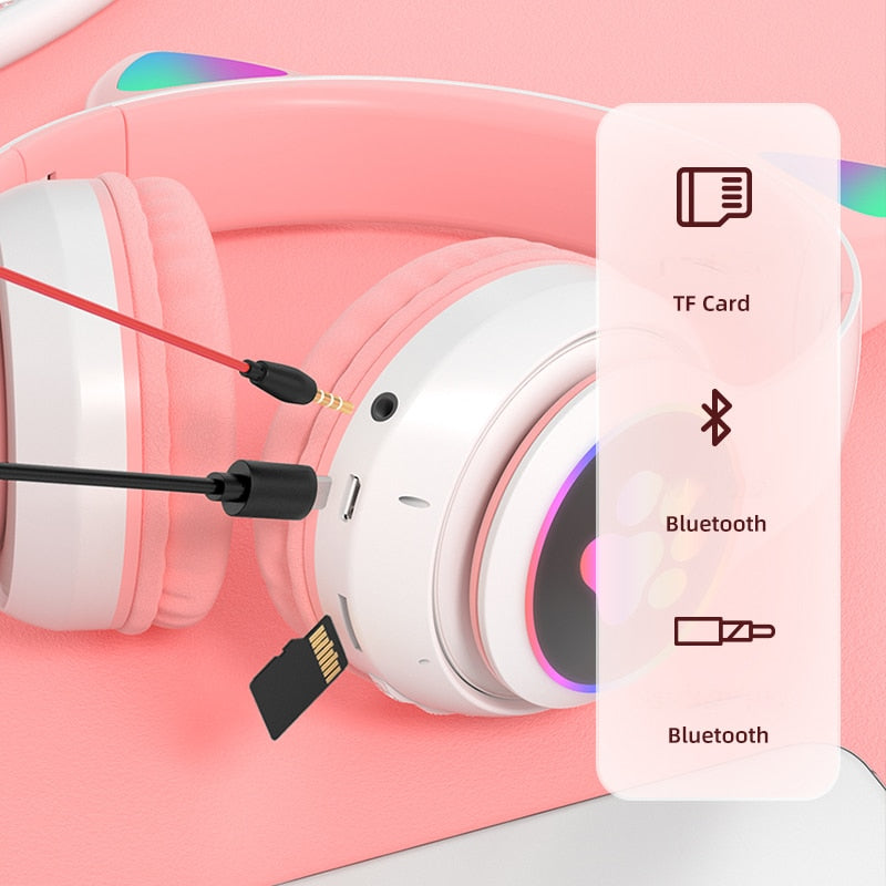 Bluetooth 5.0 Cat Ear Headphones - beautyscout