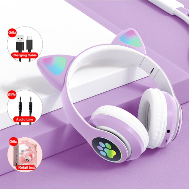 Bluetooth 5.0 Cat Ear Headphones - beautyscout