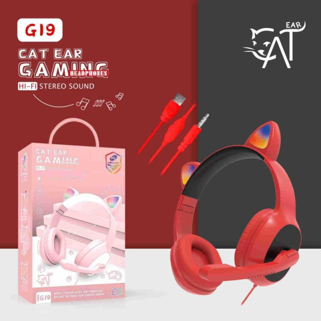 Cute Cat Ears Earphones Wireless Headphones