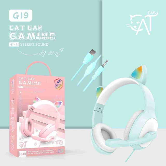 Cute Cat Ears Earphones Wireless Headphones